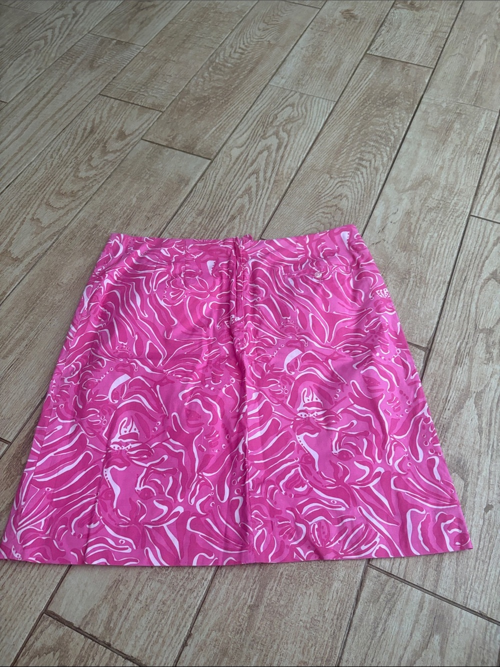 Lilly Pulitzer Hot Pink and White Printed Mini Skirt - Picture 3 of 3